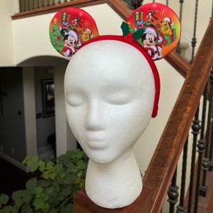 Mickey Mouse Christmas Disney Ears Headband GUC